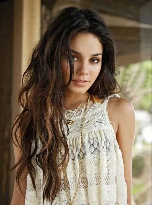 100% Human Hair Long Wavy Full Lace Wig 22 Inches